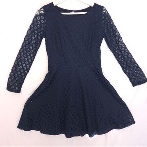 "C"  Lace long sleeve dress